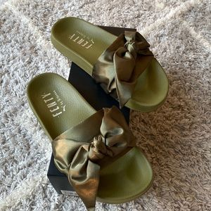 Fenty Puma Olive Green Slides